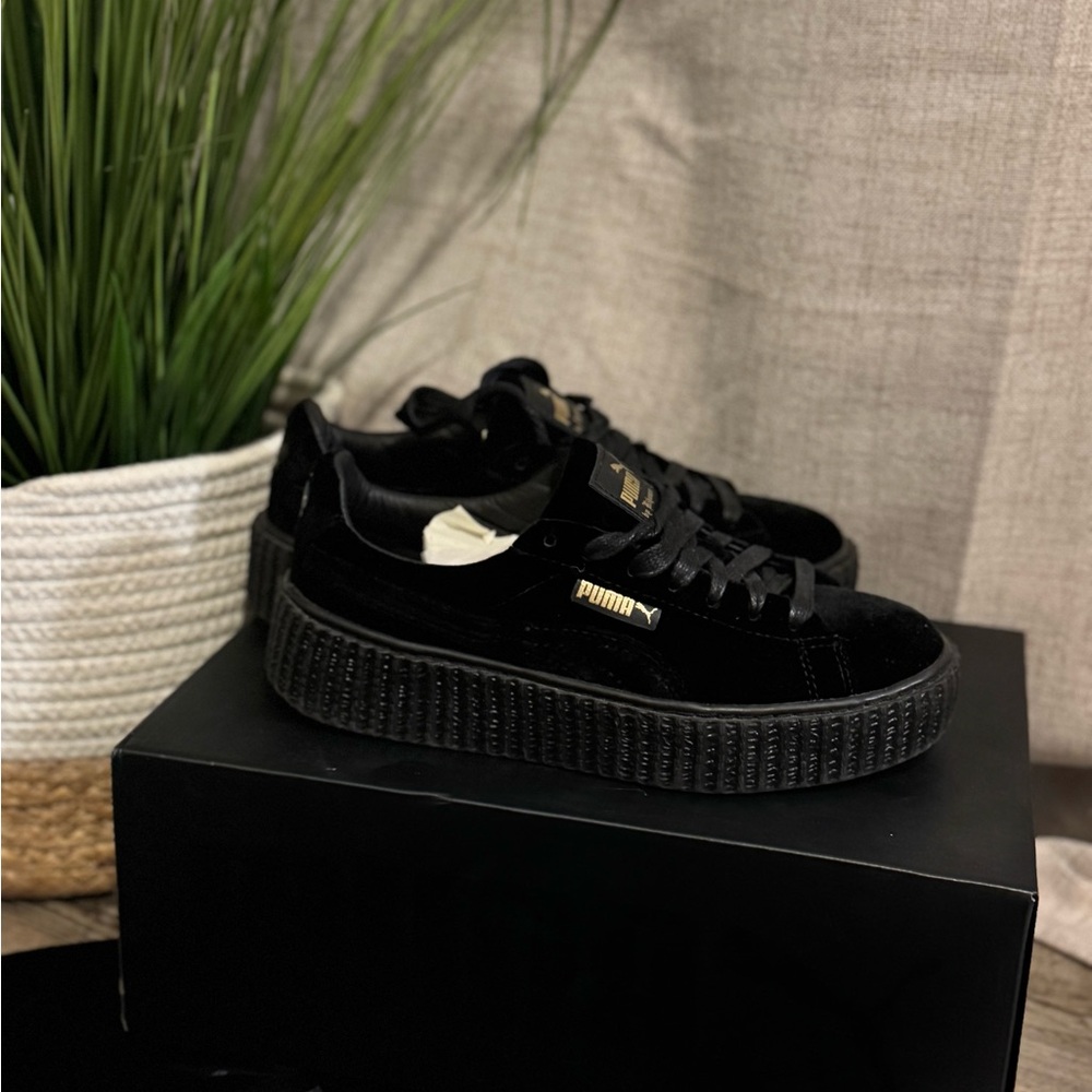 Fenty Puma Black Velvet Sneakers
